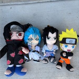 Anime Character Plush Toy Set - Multicolor